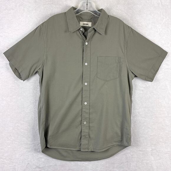 Buck Mason Other - Buck Mason Shirt Mens L Draped Twill One Pocket Gray Preppy Classic Huckberry